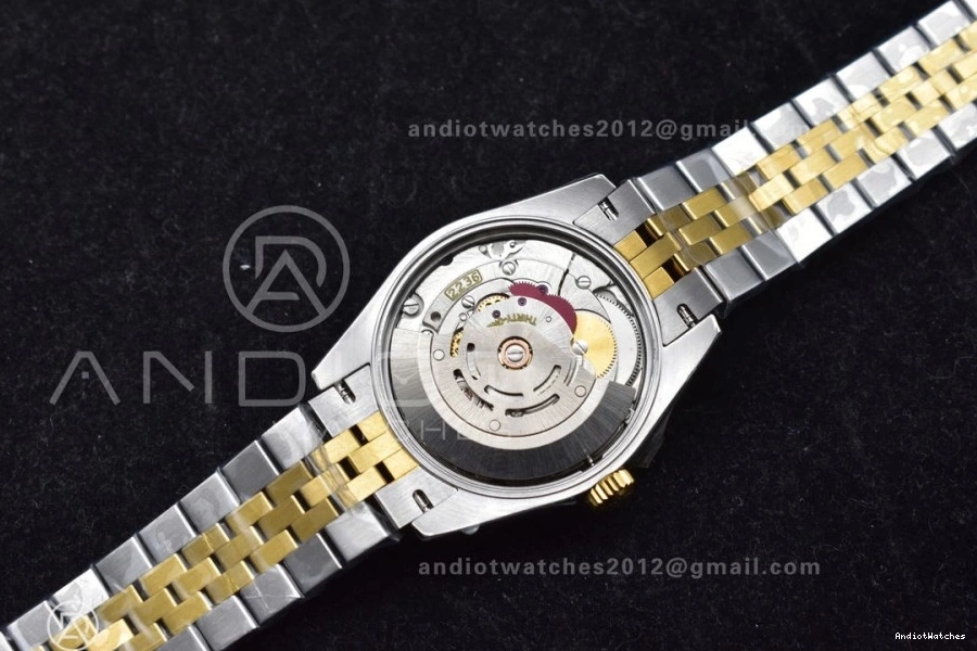 550 White DateJust 316L Roman GSF 31 Lightweight YG 278271 Bracelet Markers Steel President on Ladies Dial 1009